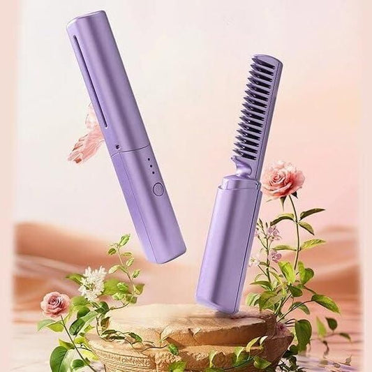 Rechargeable Hot Comb Hair Straightener – Quick & Smooth Styling